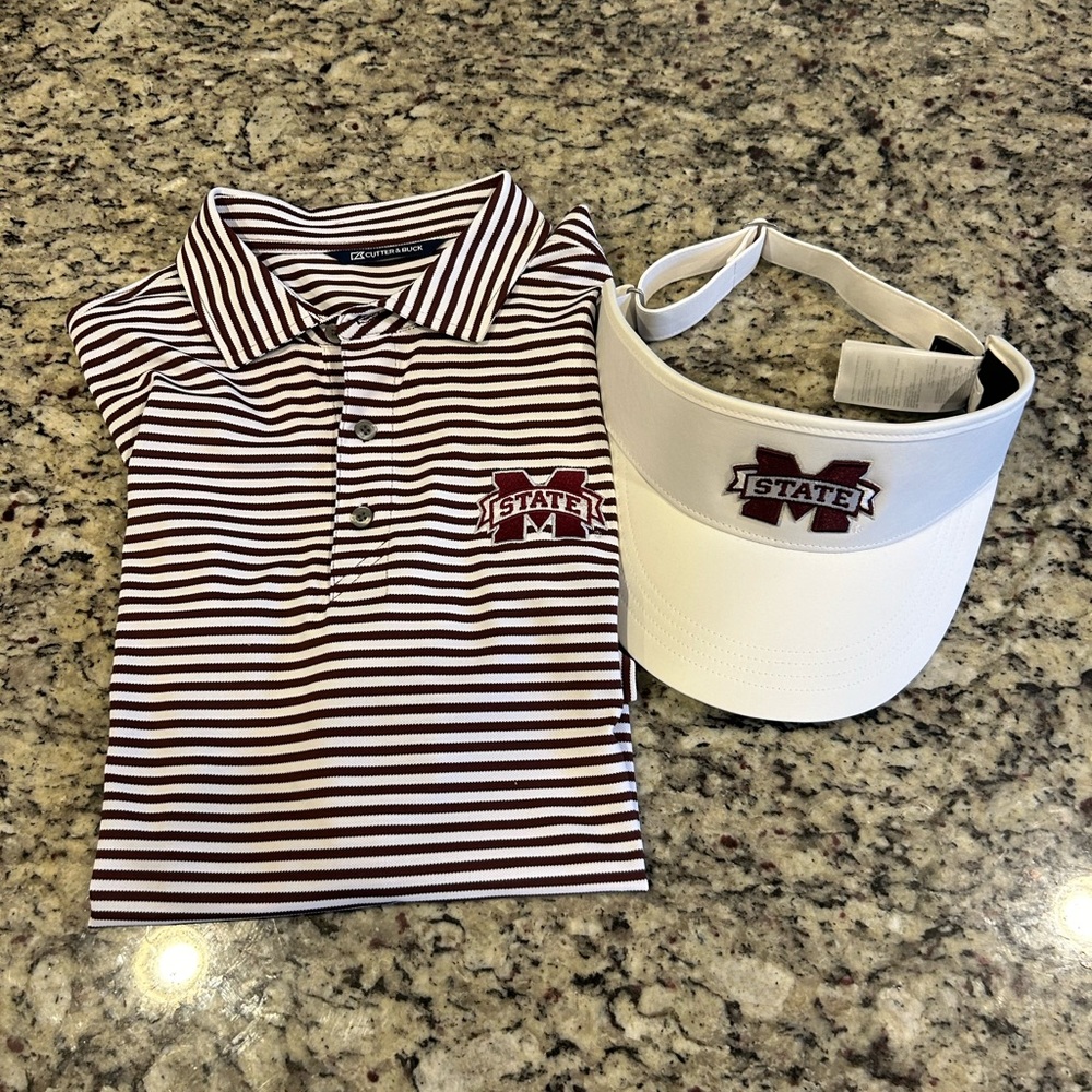Mississippi State University Polo and Visor